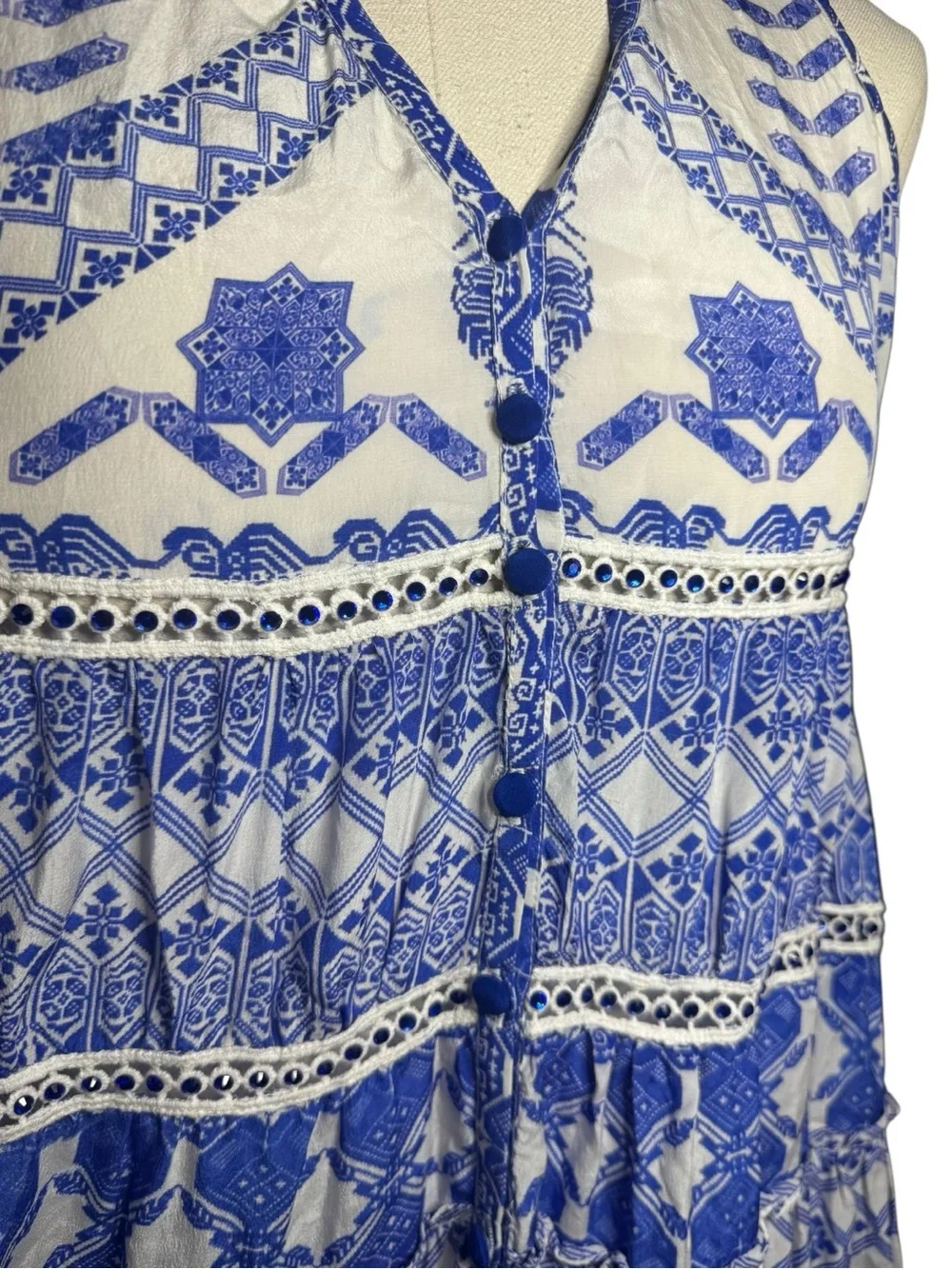 Rococo Sand Silk Lightweight Flowy Summer Dress - Picture 11 of 14